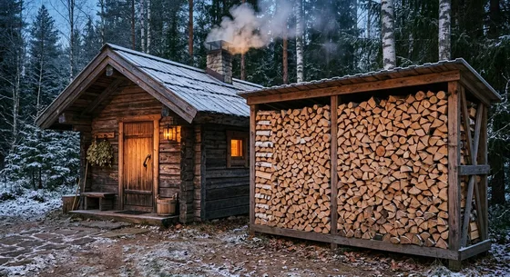 Укладка дров в Выборге, улица Северная, 24